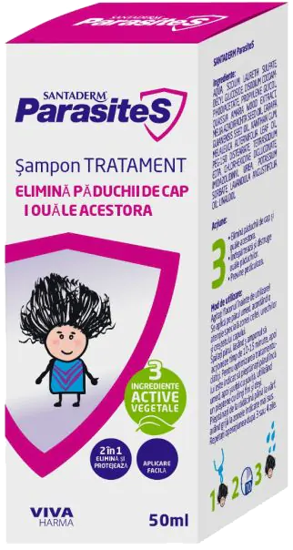 Spray repelent tantari si capuse SantaDerm ParasiteS 50ml